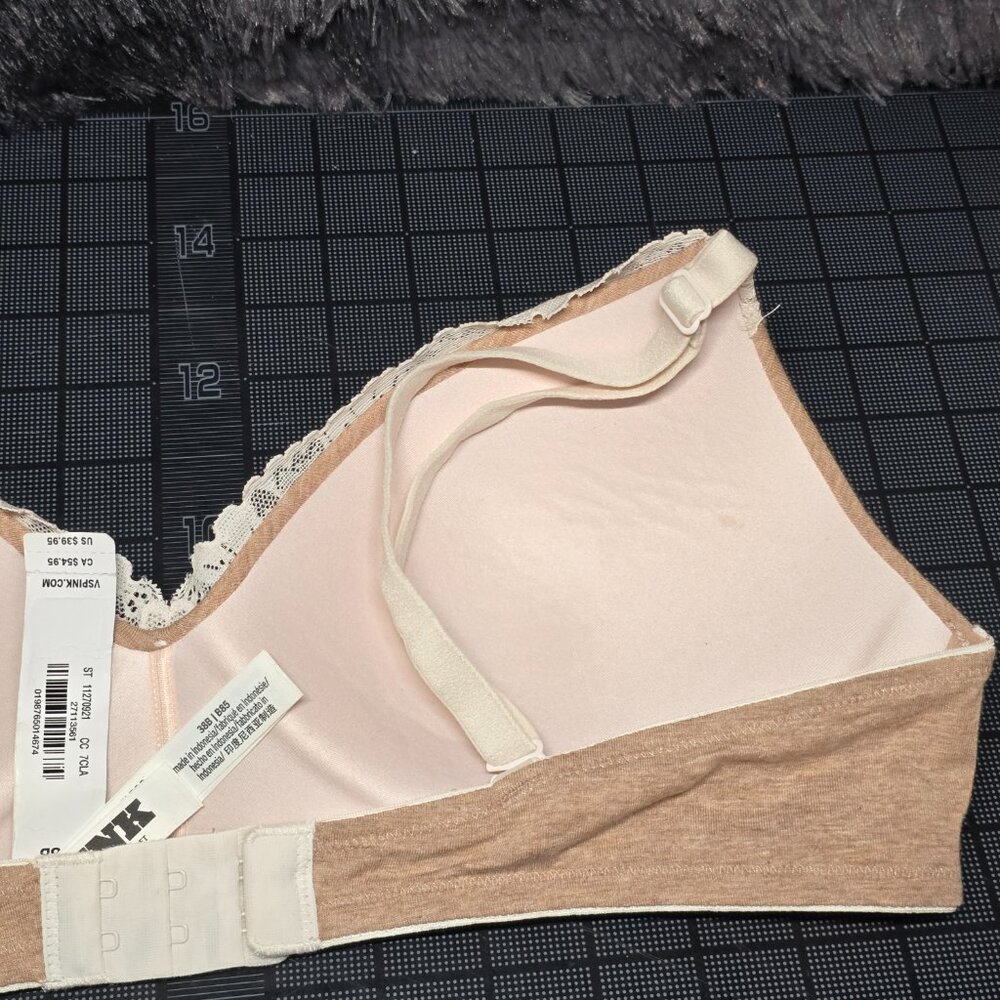 Victoria’s Secret PINK Super Push Up Bra 38B Heather Lace - Picture 4 of 7